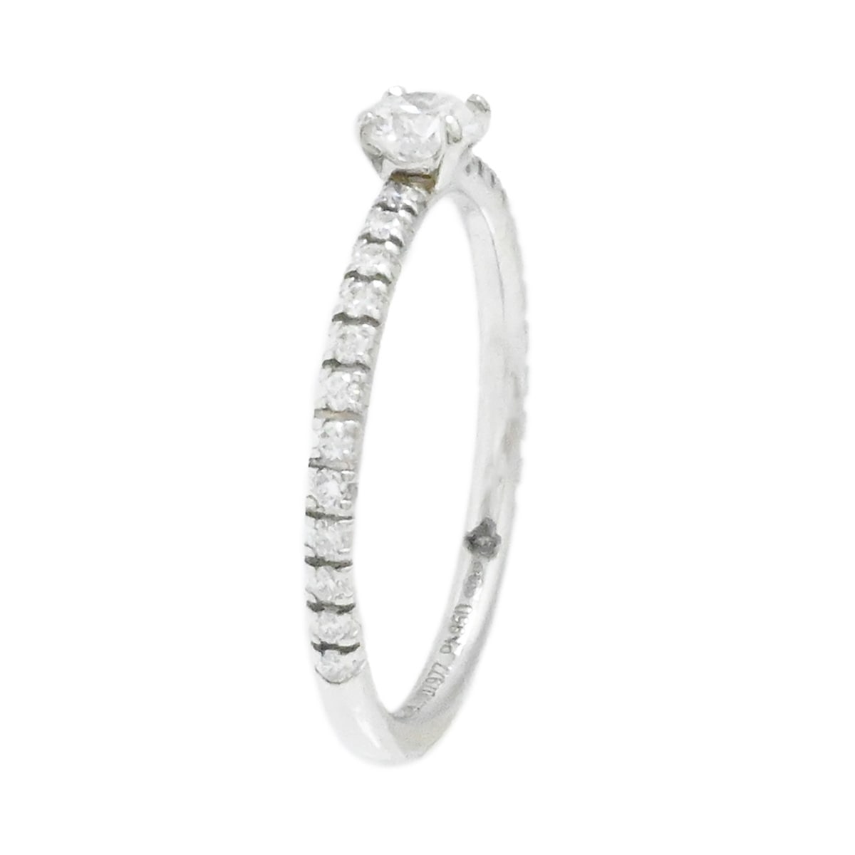 ブシュロン BOUCHERON Pt950 プラチナ ダイヤ ミニ ビーラブド リング サイズ48 レディース 一粒ダイヤモンド 指輪  2131