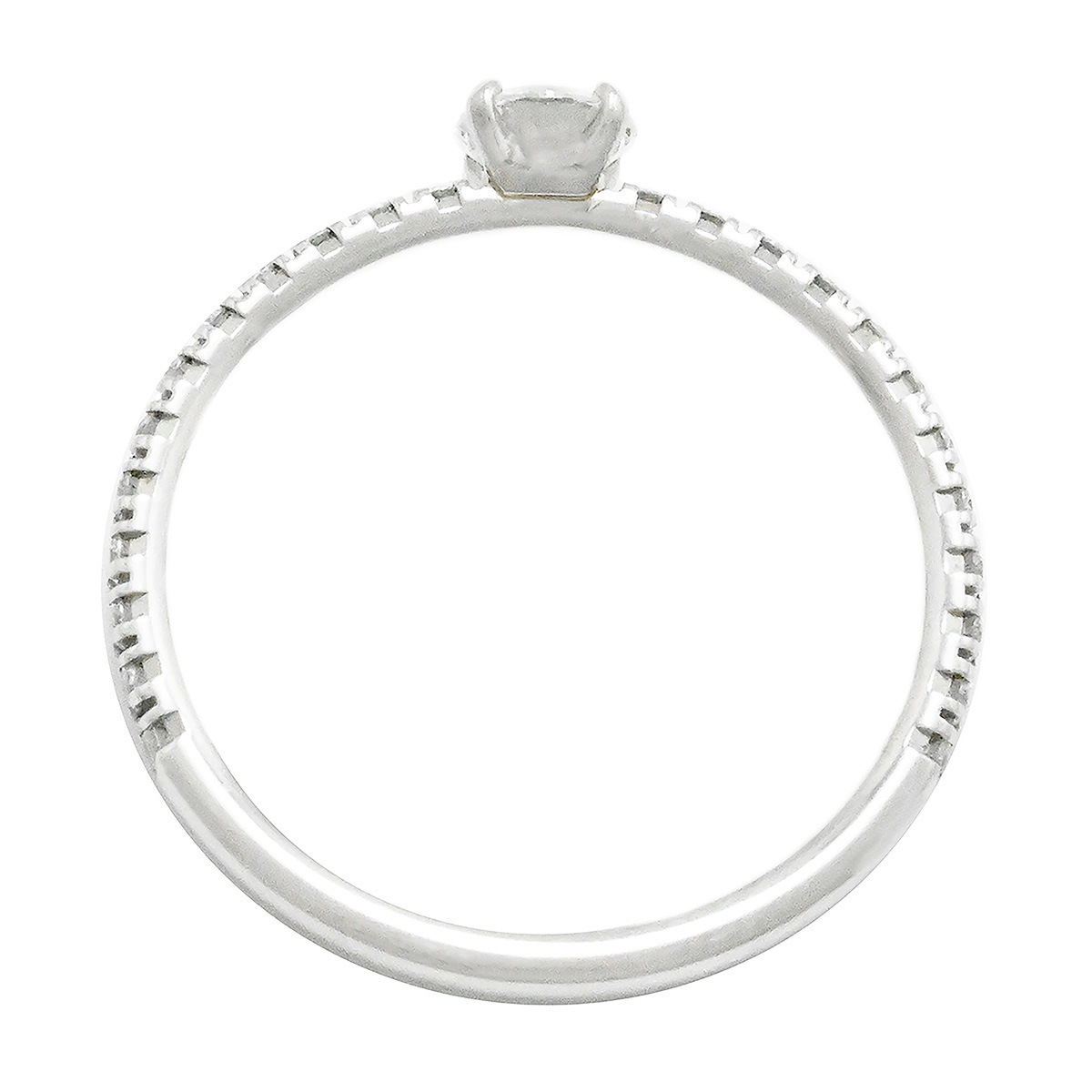 ブシュロン BOUCHERON Pt950 プラチナ ダイヤ ミニ ビーラブド リング サイズ48 レディース 一粒ダイヤモンド 指輪  2131