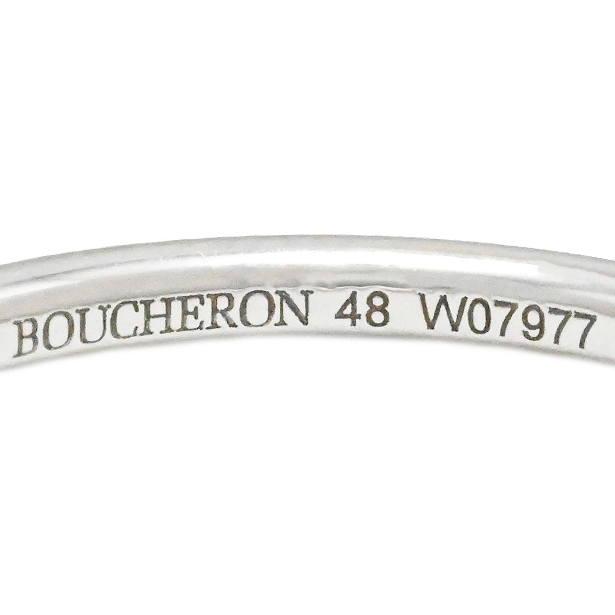 ブシュロン BOUCHERON Pt950 プラチナ ダイヤ ミニ ビーラブド リング サイズ48 レディース 一粒ダイヤモンド 指輪  2131