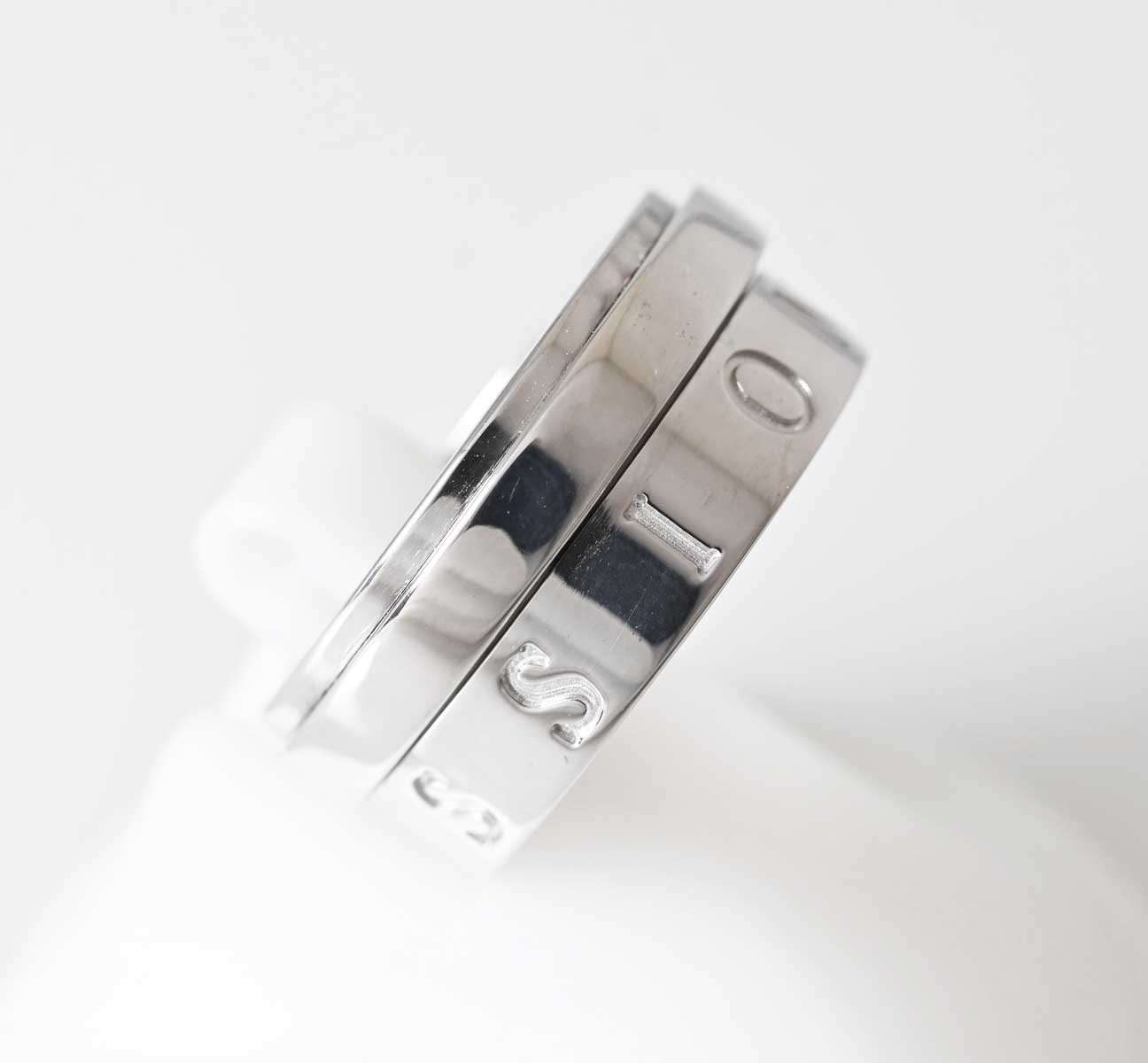 ピアジェ PIAGET 750ＷG ホワイトゴールド ポセションリング ダイヤ2P 50号 7736