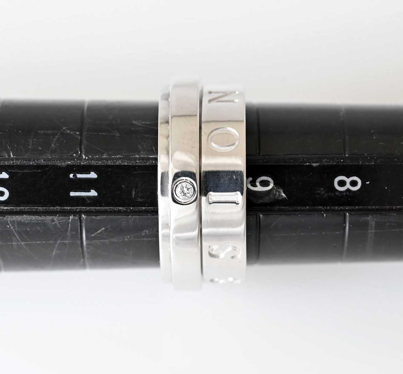 ピアジェ PIAGET 750ＷG ホワイトゴールド ポセションリング ダイヤ2P 50号 7736