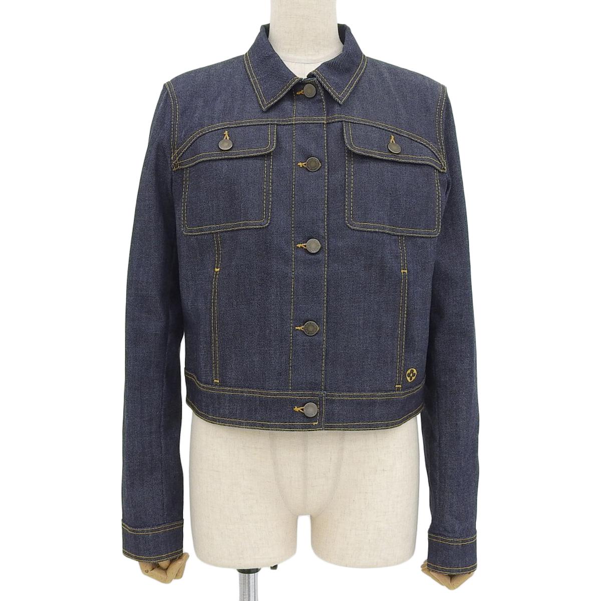 ルイヴィトン LOUIS VUITTON デニムジャケット コットン ネイビー 40 レディース 国内正規 4248