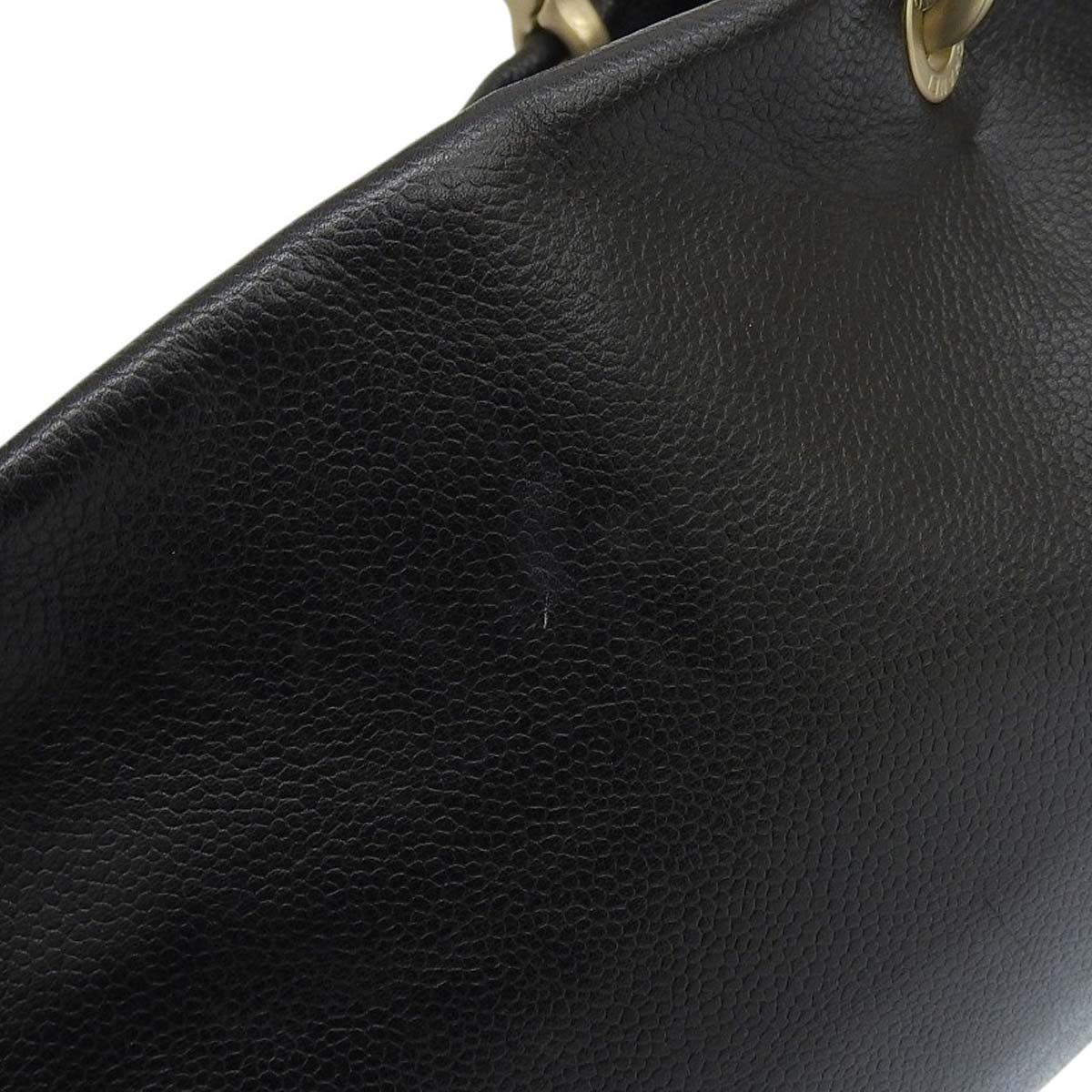 シャネル CHANEL ココマーク ハンドバッグ キャビアスキン ブラック レディース 8番台 4625