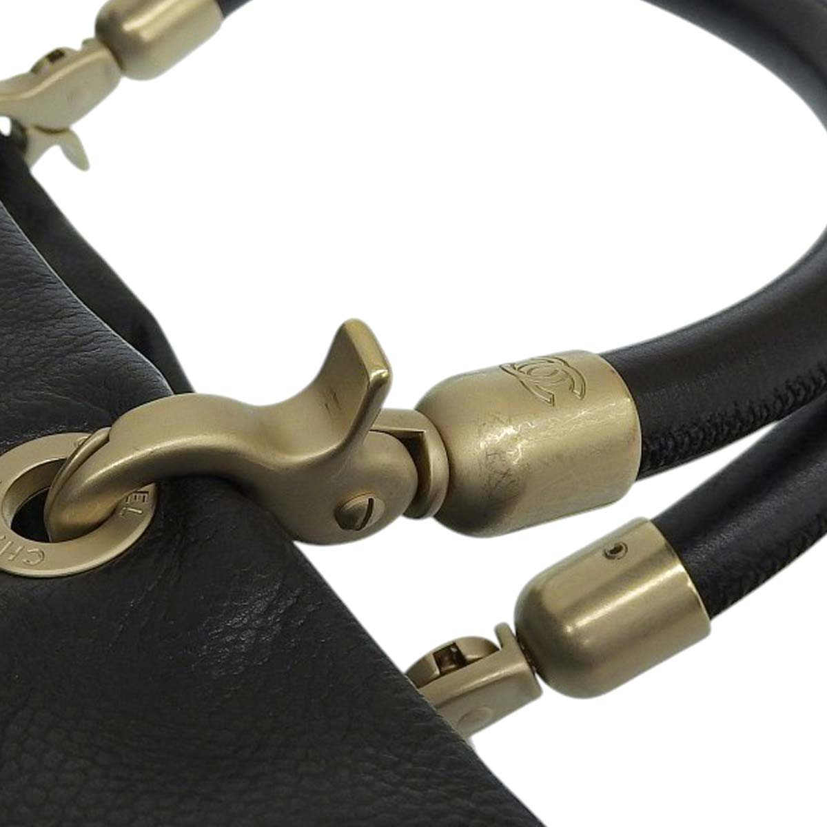 シャネル CHANEL ココマーク ハンドバッグ キャビアスキン ブラック レディース 8番台 4625