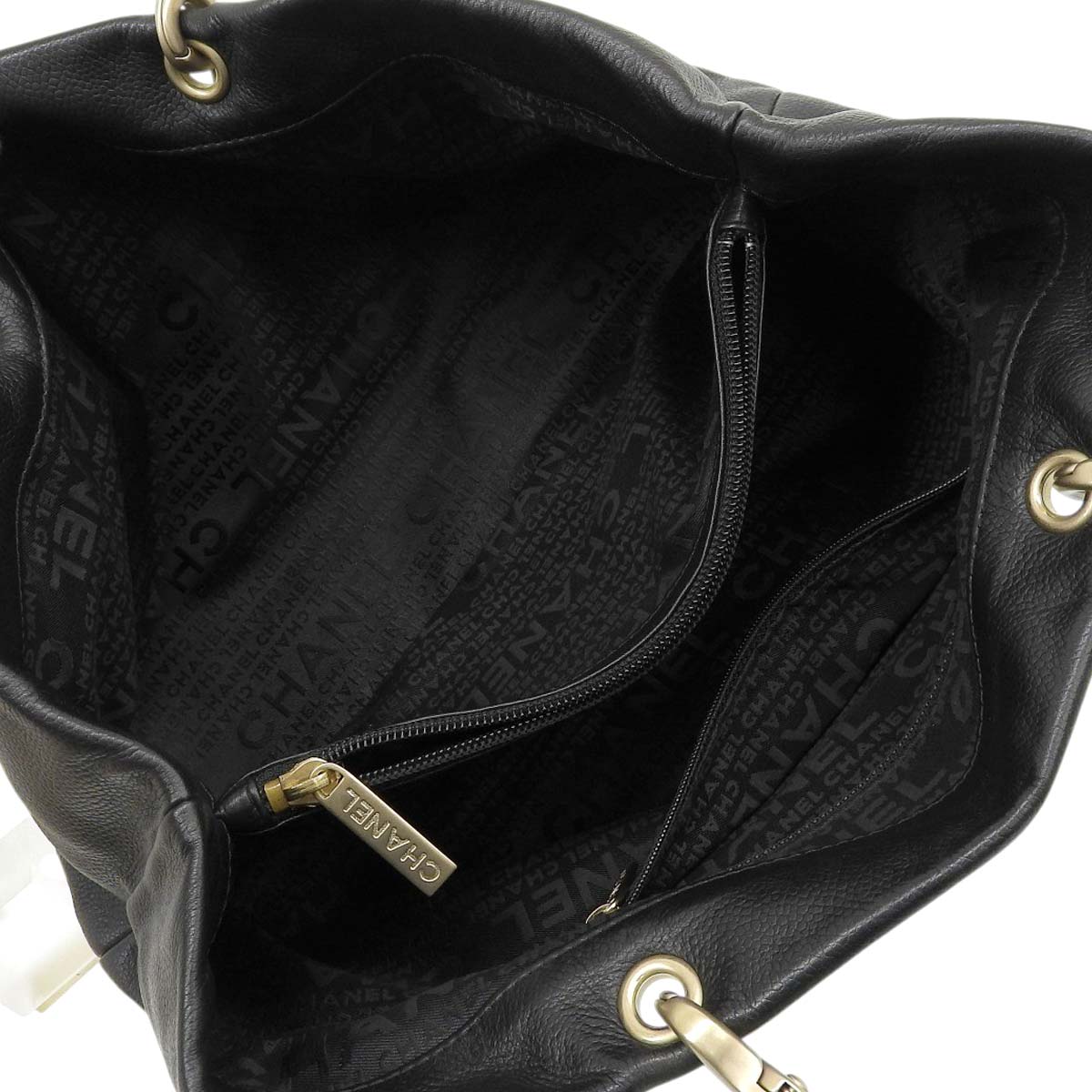 シャネル CHANEL ココマーク ハンドバッグ キャビアスキン ブラック レディース 8番台 4625