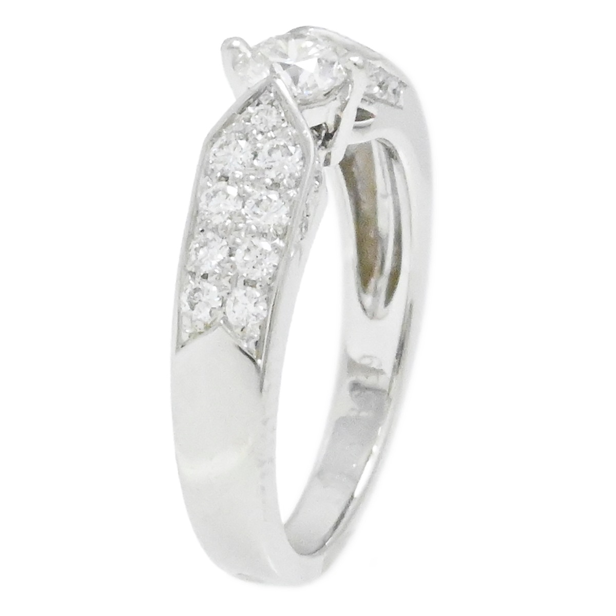 ショーメ CHAUMET PT950 プラチナ プリュム ソリテール ダイヤリング 