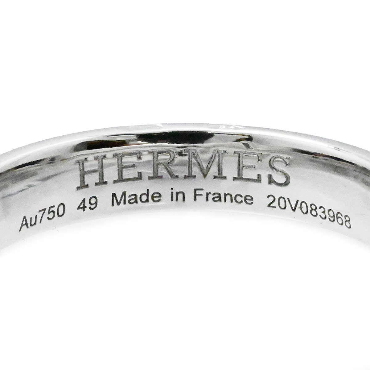 エルメス HERMES ヘラクレスミニ 750WG ホワイトゴールド ダイヤ リング サイズ49 レディース 3728
