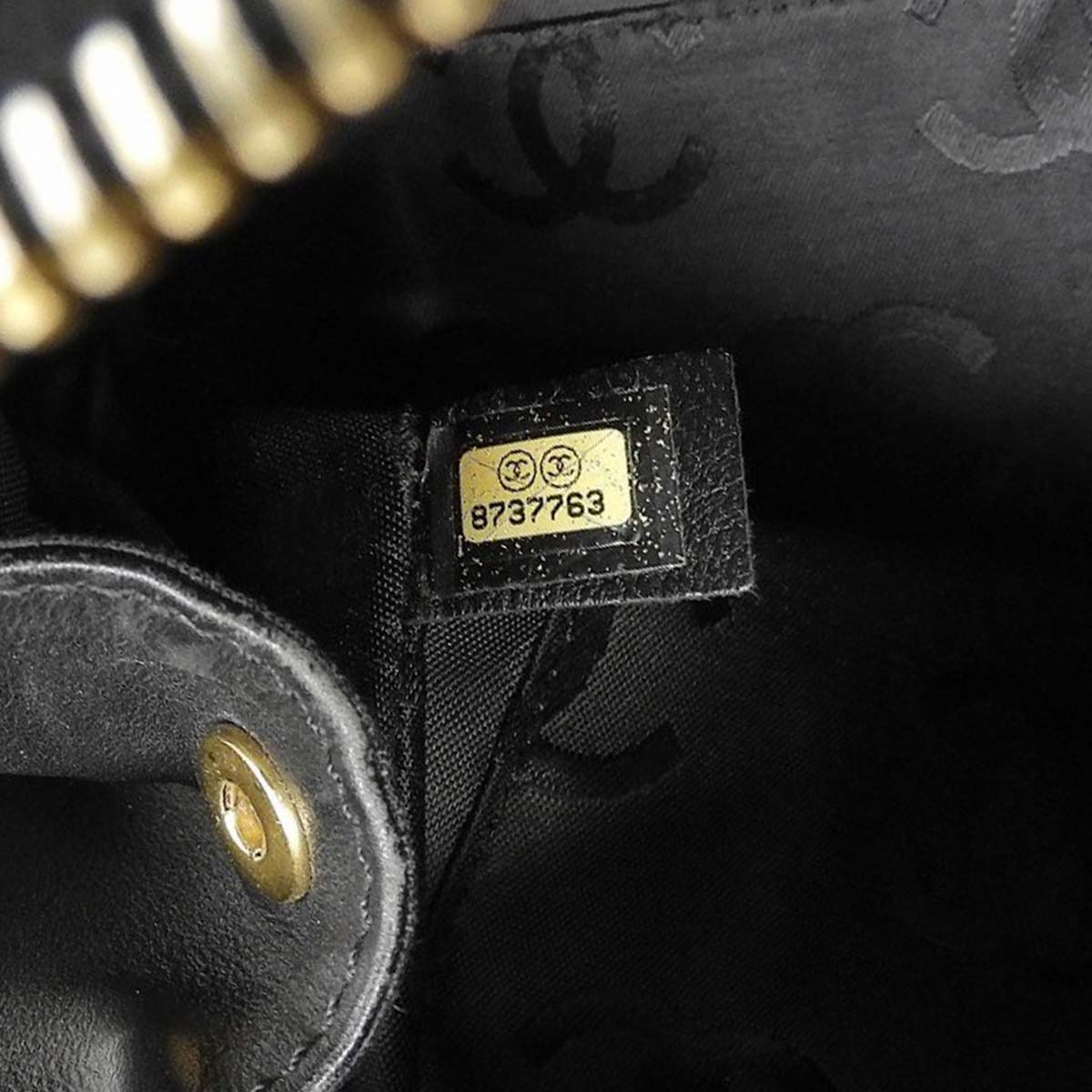 シャネル CHANEL ワイルドステッチ ココマーク ハンドバッグ カーフレザー ブラック レディース 8番台 4626