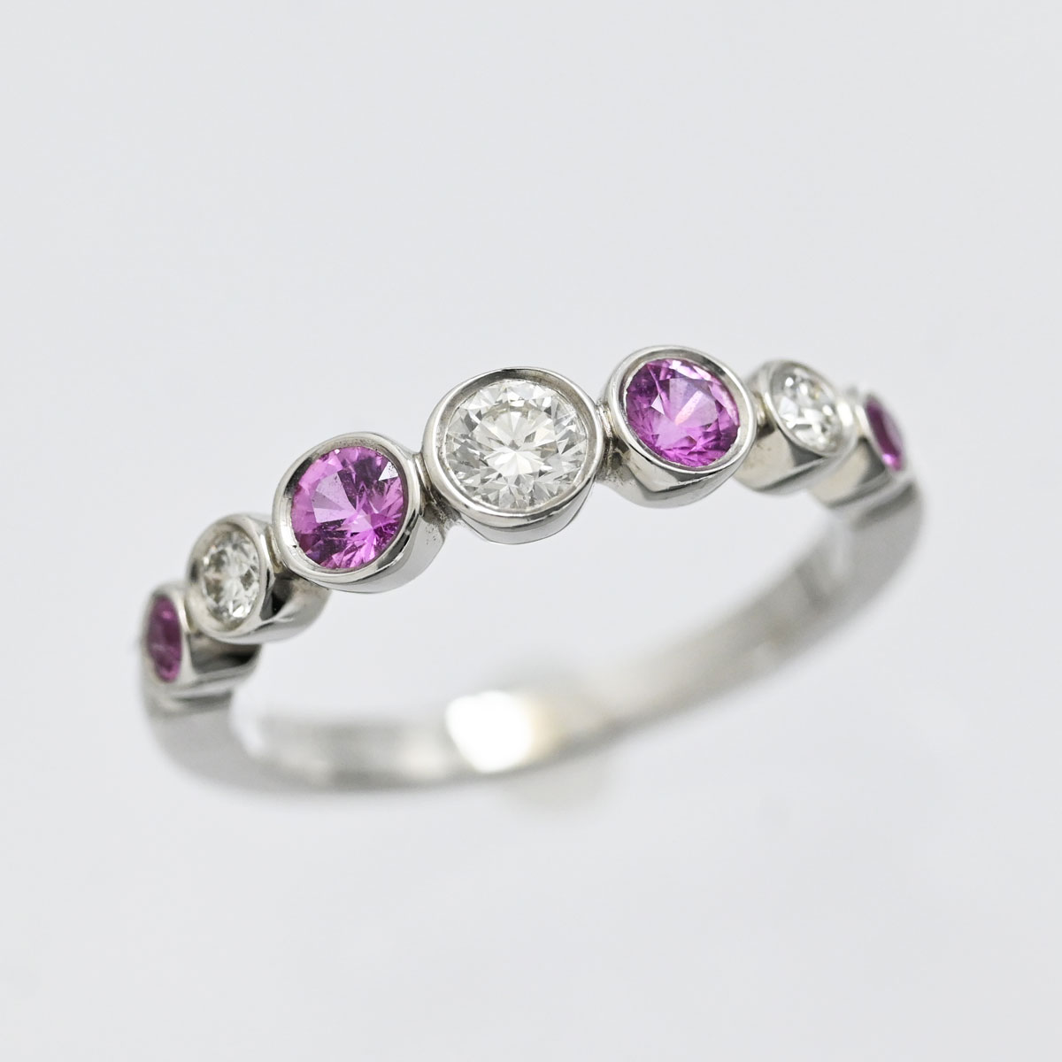 ティファニー TIFFANY & Co. PT950 プラチナ ジャズグラジェエイテッド リング 8号 レディース  3395