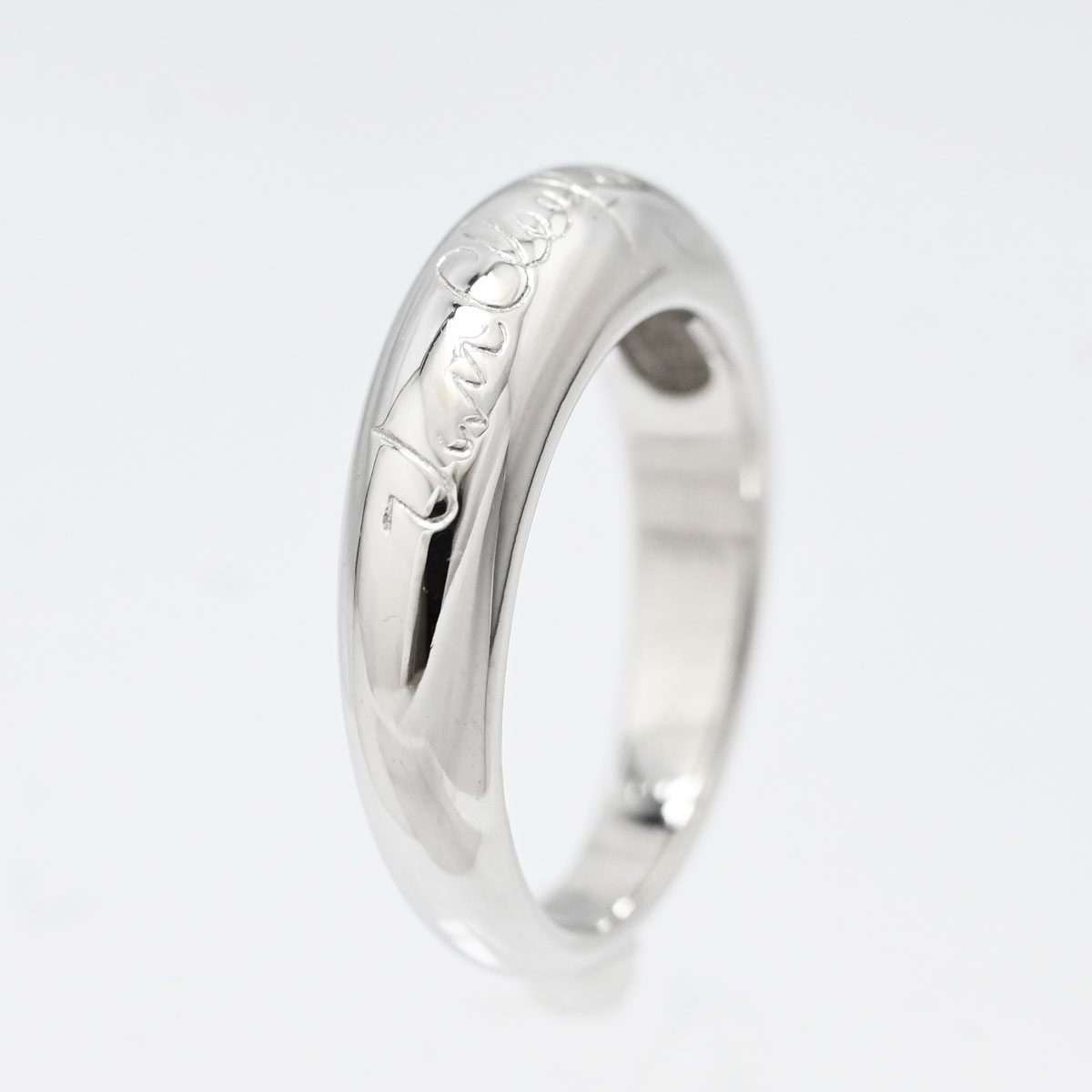 ヴァンクリーフ＆アーペル VAN CLEEF & ARPELS 750WG ホワイトゴールド シニアチュール シグネチャー ロゴ リング 9.5号  3396