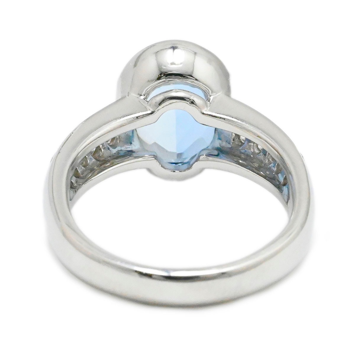 ミキモト MIKIMOTO  Pt950 アクアマリン3.13ct ダイヤ0.28ct リング サイズ12号 レディース  3815