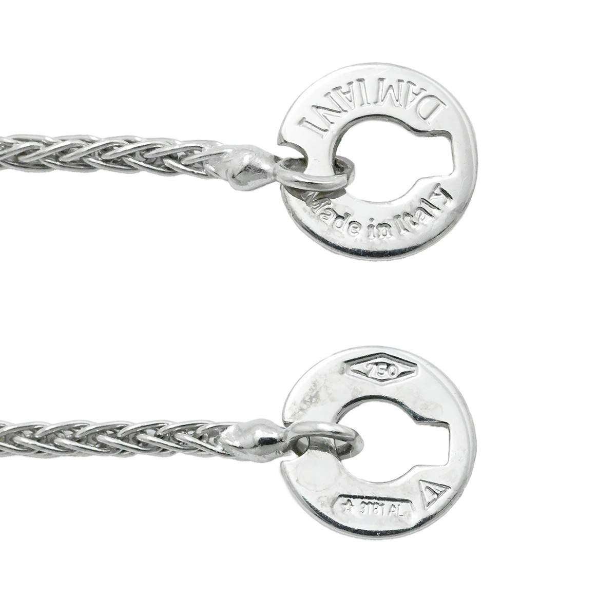 ダミアーニ DAMIANI 750WG ホワイトゴールド ブラックダイヤ ダイヤ1P クロス ネックレス レディース  2011