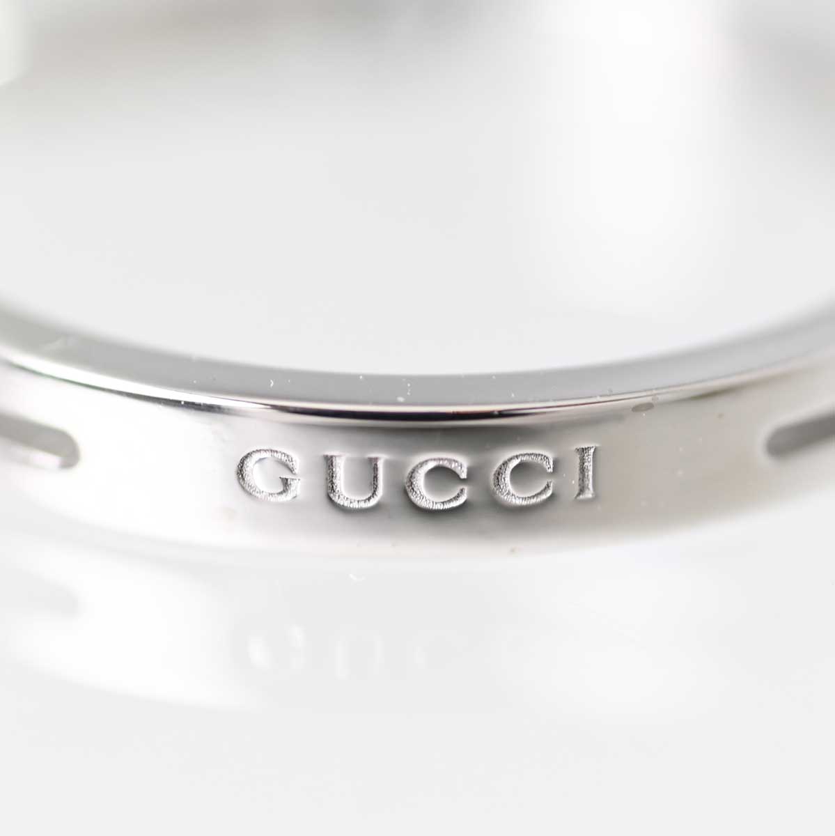 グッチ GUCCI K１８WG ホワイトゴールド ダイヤ インフィニティリング 7号 7967