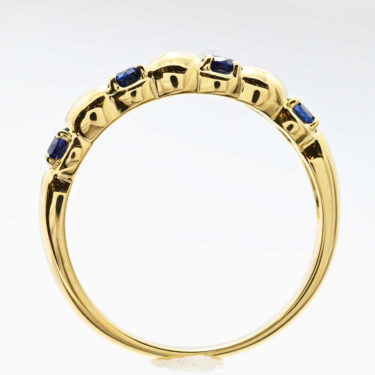 ミキモト MIKIMOTO K18YG イエローゴールド サファイア0.42ct リング 指輪 14号 アクセサリー レディース  3365