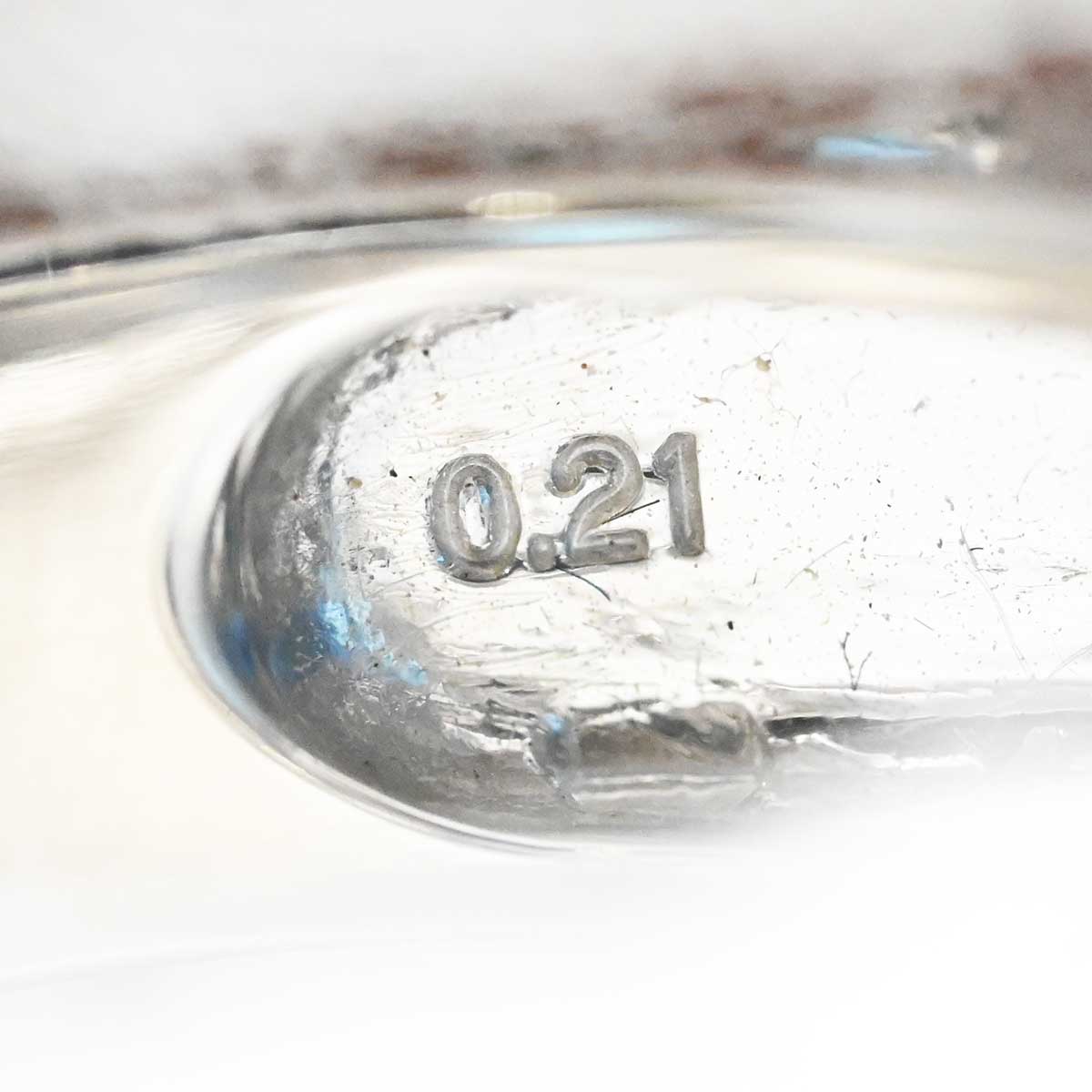 タサキ ＰT900 プラチナ ブルートパーズ ダイヤ 0.21ct リング レディース 9号  3482