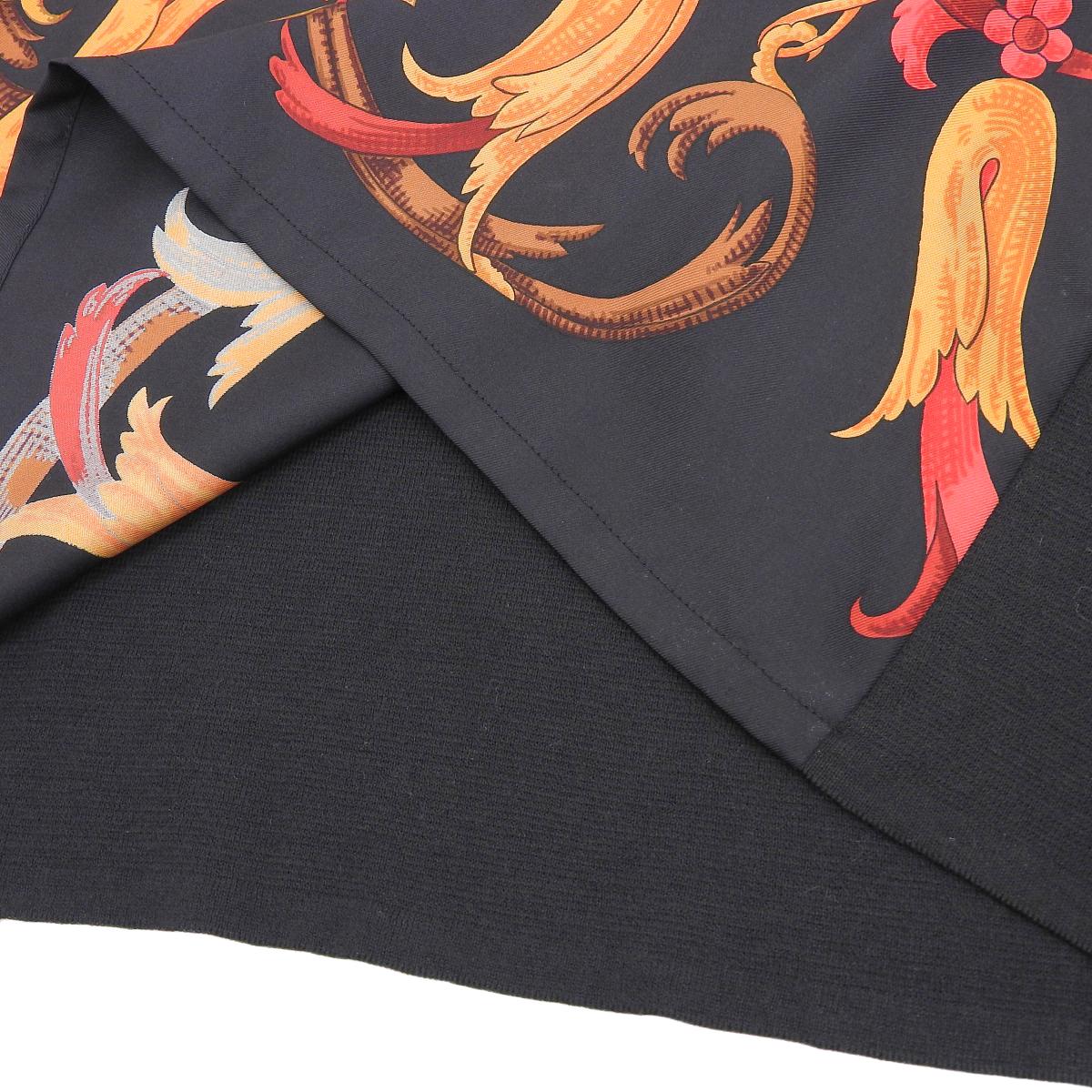 エルメス HERMES プルオーバー 長袖ニット ブラウス シルク コットン ブラック系 L レディース 4252