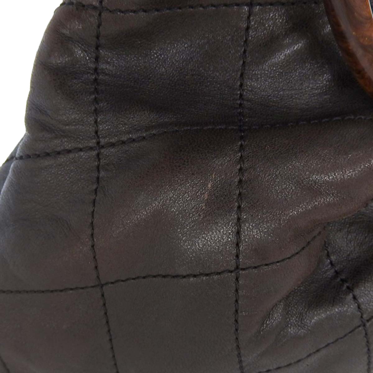✨シャネル✨未使用(訳あり)色変酷い ・ブラウン レザー キルティング バッグ シャネル CHANEL マトラッセ ハンドバッグ キルティング 巾着