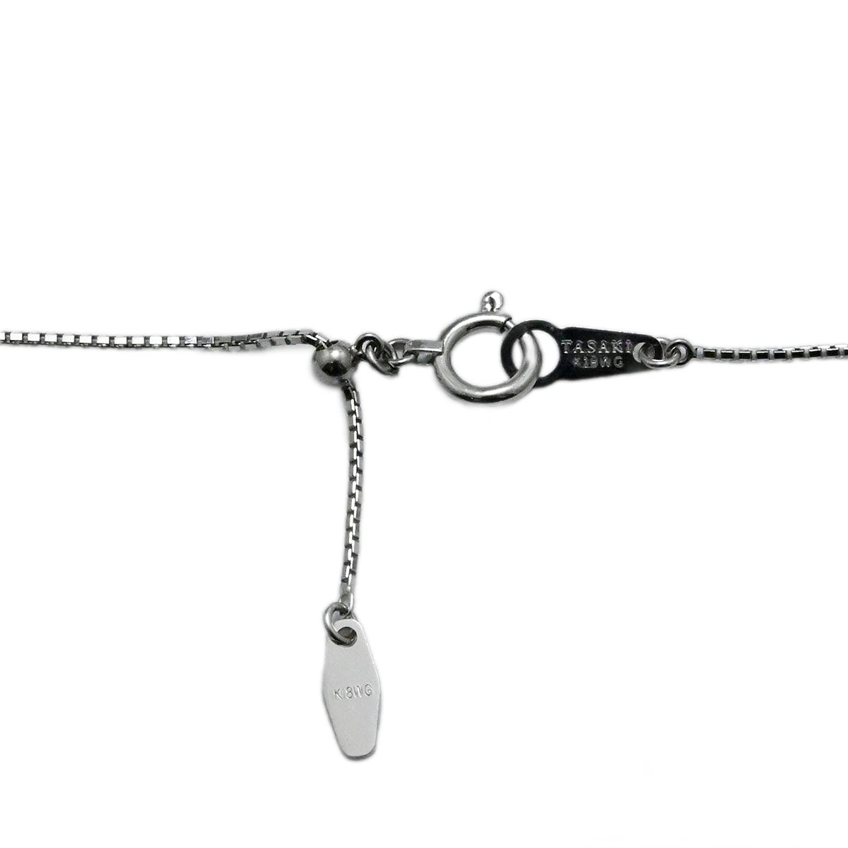 タサキ TASAKI K18ＹG WG イエローゴールド ホワイトゴールド D0.15ct サークルラウンドネックレス レディース  3673