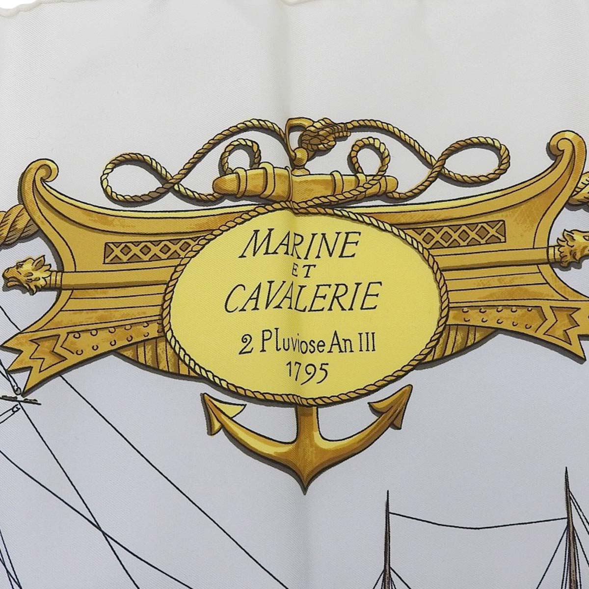 エルメス HERMES カレ90 MARINE ET CAVALERIE 海と騎兵隊 スカーフ