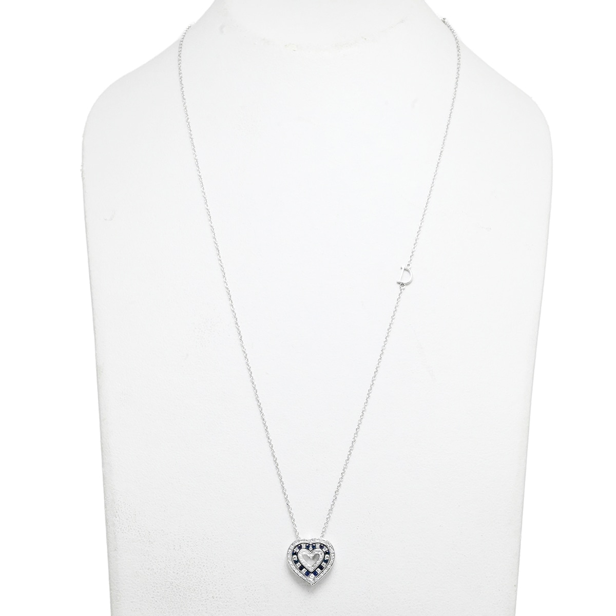 ダミアーニ DAMIANI 750WG ホワイトゴールド ベルエポック サファイア ダイヤ ハート ネックレス レディース  2012