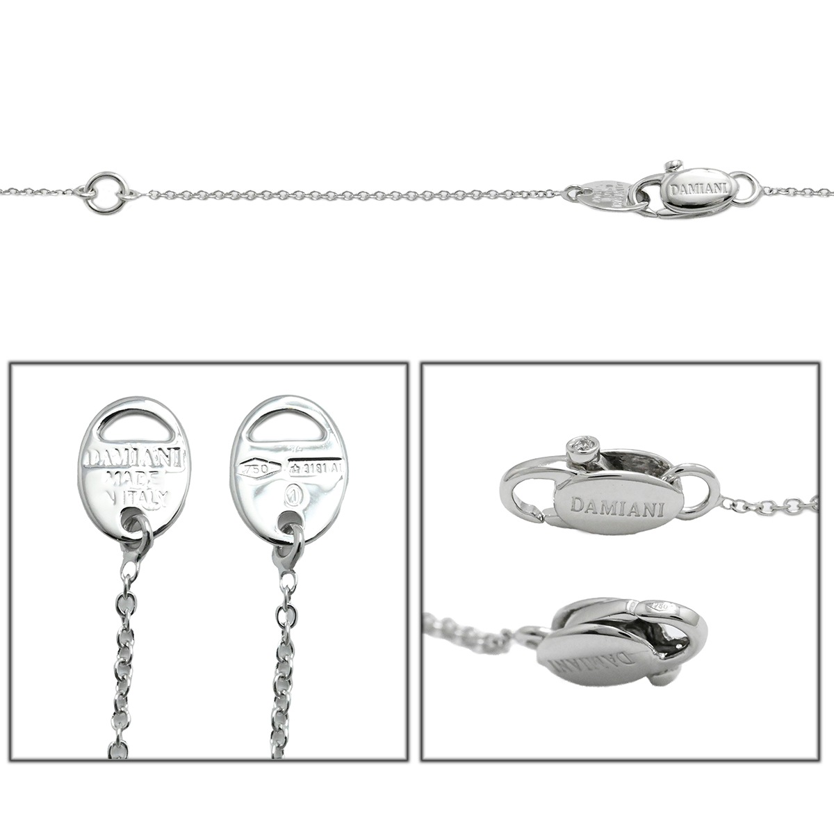 ダミアーニ DAMIANI 750WG ホワイトゴールド ベルエポック サファイア ダイヤ ハート ネックレス レディース  2012