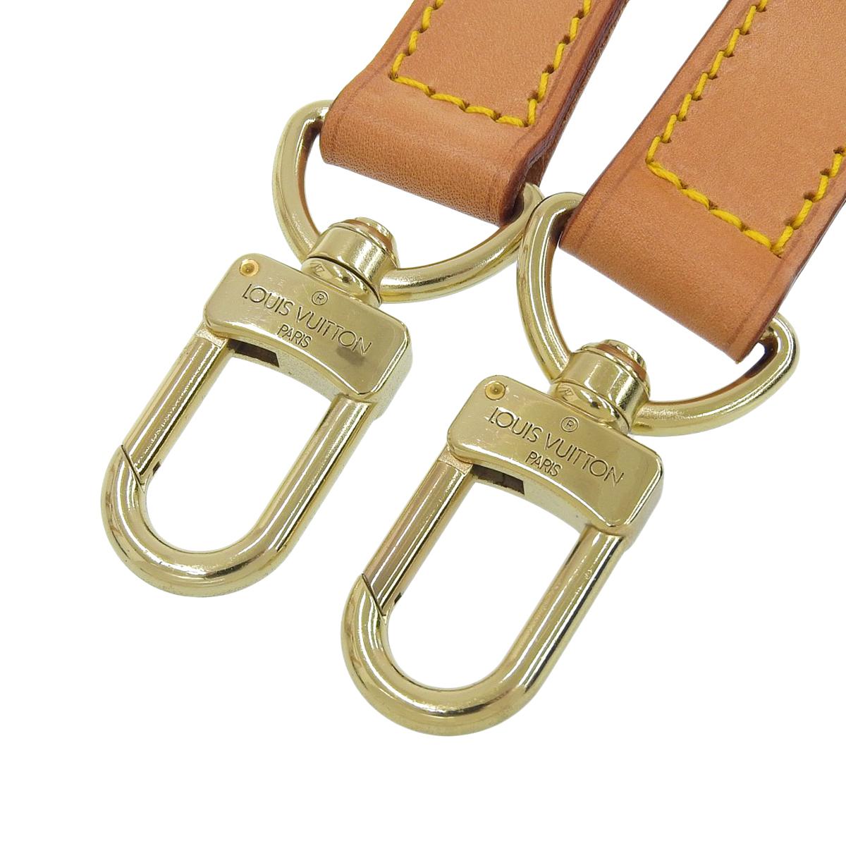 ルイヴィトン LOUIS VUITTON キーポル用 バンドリエール ショルダー ストラップ ヌメ革 ベージュ ゴールド金具 メンズレディース  4253