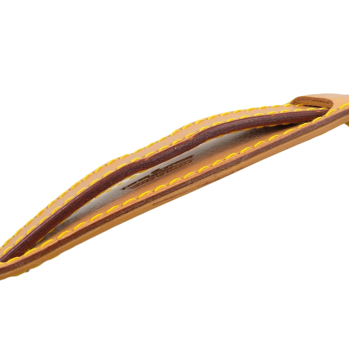 ルイヴィトン LOUIS VUITTON キーポル用 バンドリエール ショルダー ストラップ ヌメ革 ベージュ ゴールド金具 メンズレディース  4253