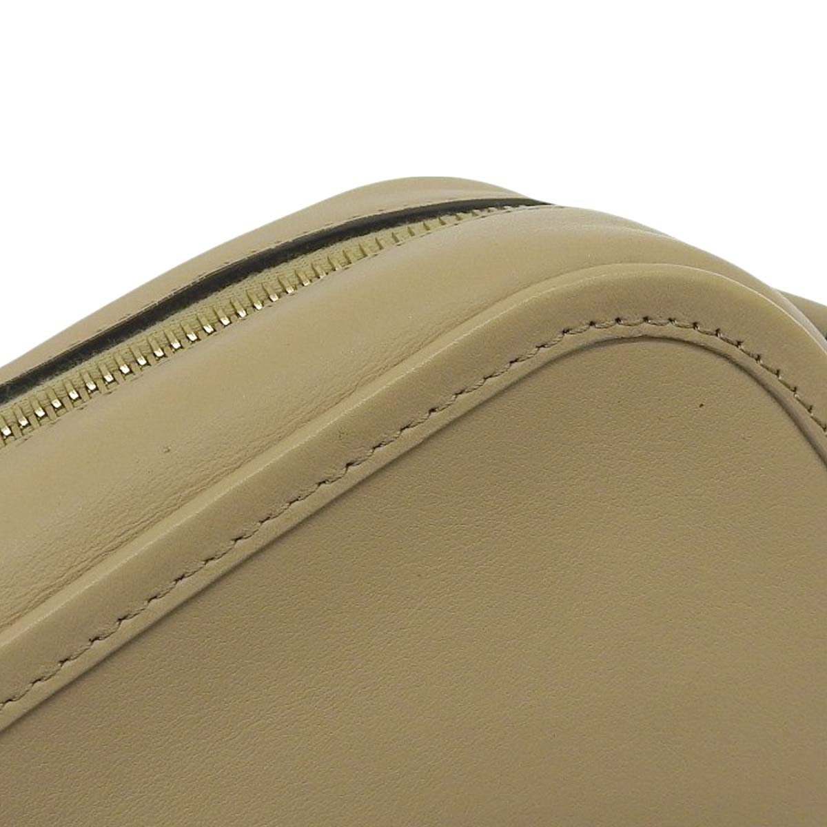 フェンディ FENDI キャム ショルダーバッグ カメラバッグ ポシェット 斜め掛け レザー ベージュ レディース 4630