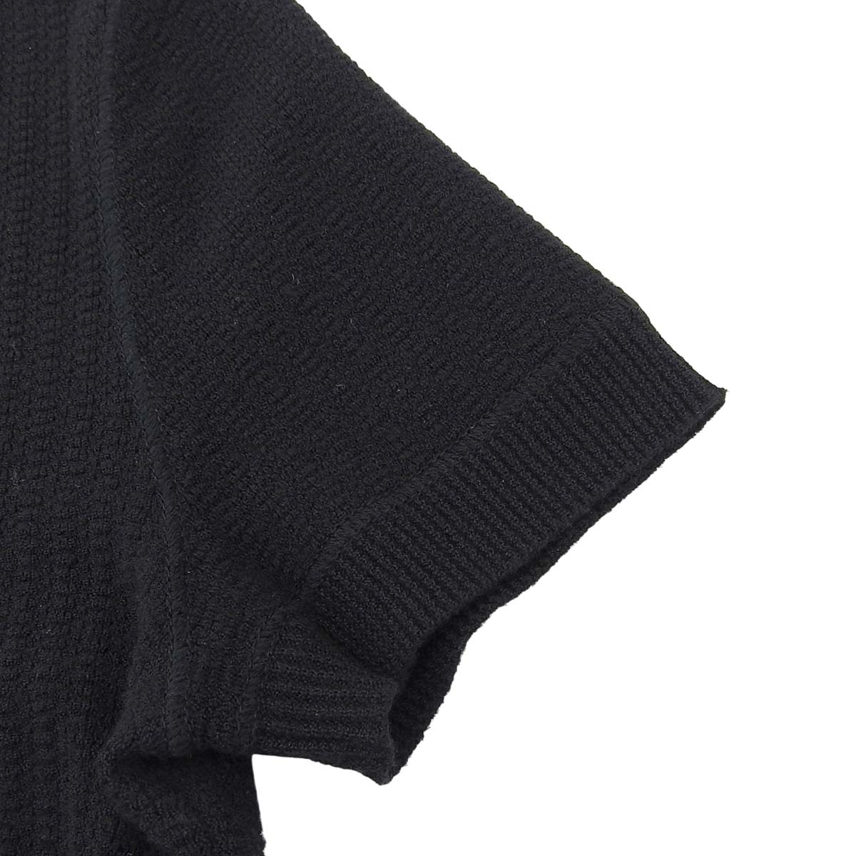シャネル CHANEL ココマーク 半袖 ニット カットソー ウール カシミヤ ブラック 38 レディース 4719