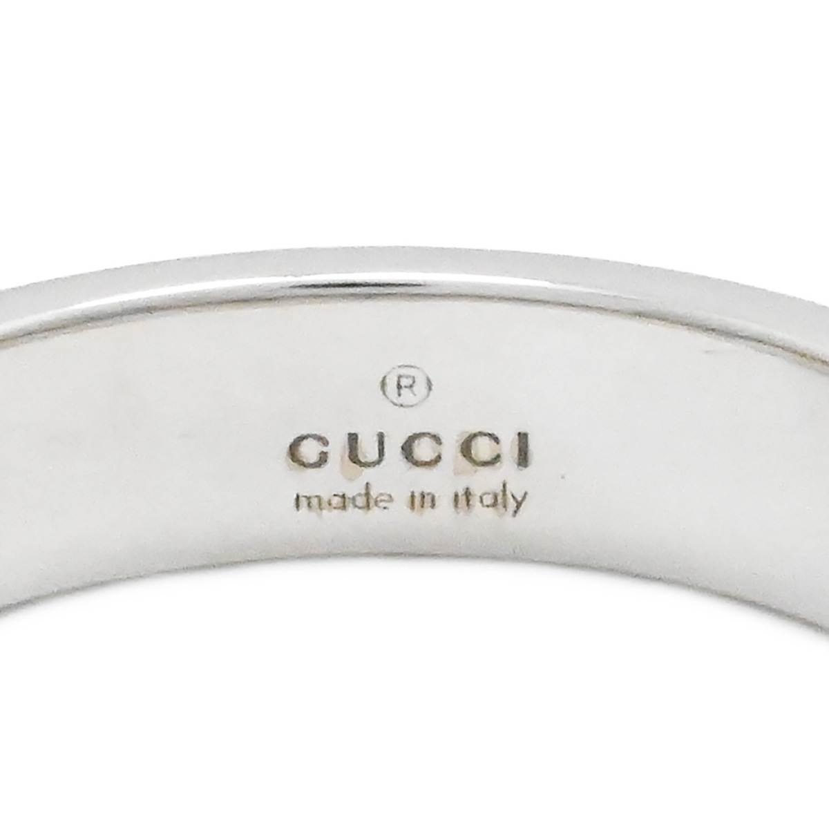 グッチ GUCCI 750WG ホワイトゴールド GG アイコンリング レディース サイズ10号  2013