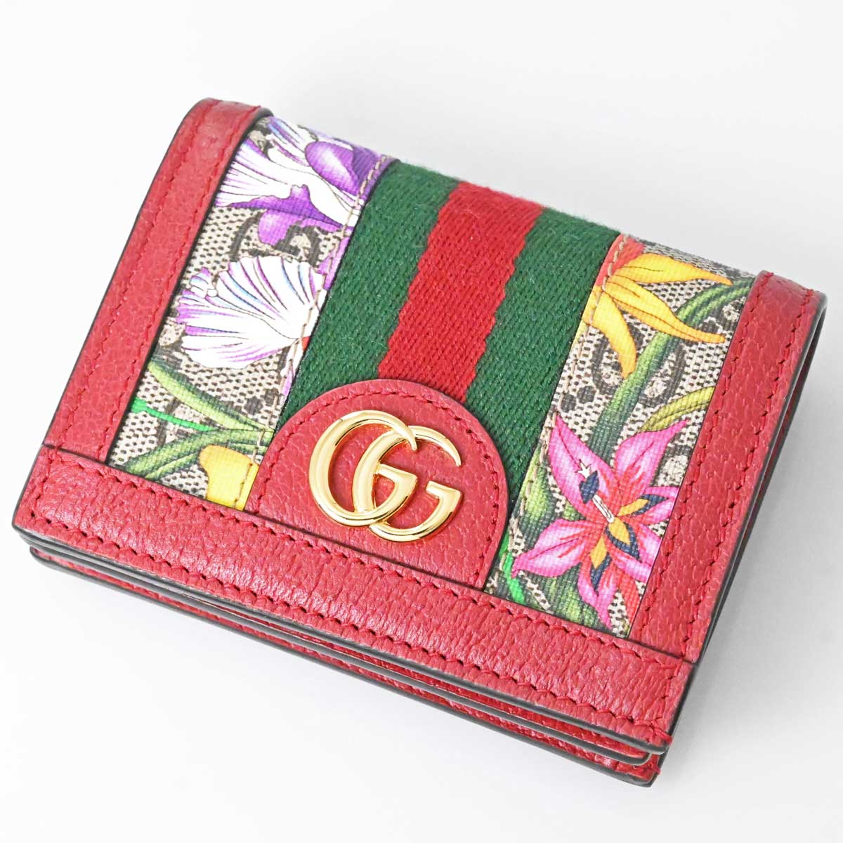グッチ GUCCI オフディア GGスプリーム GGフローラ 二つ折り財布 花柄 レディース 7972