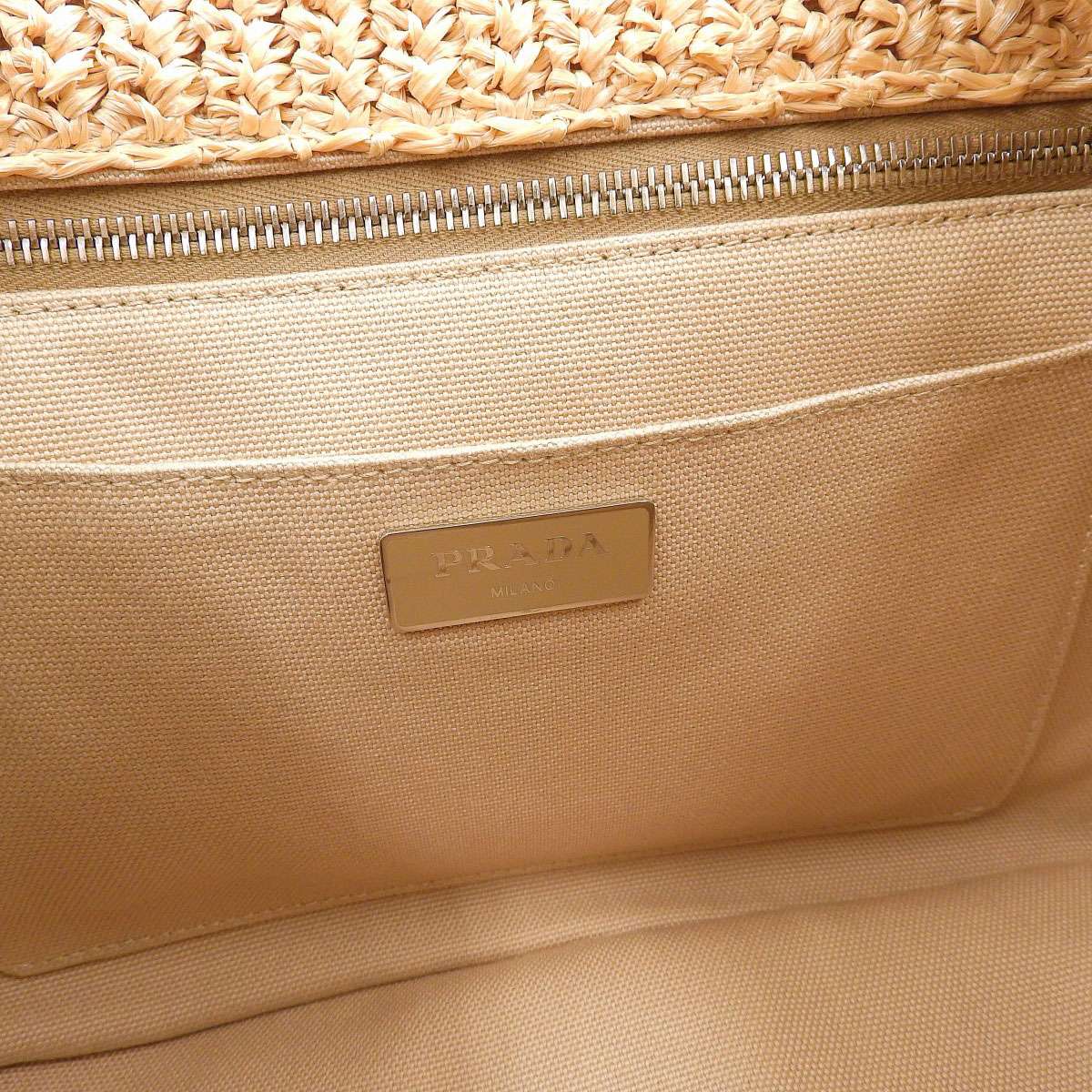 プラダ　ラフィア　カナパ　2wayバッグ　ショルダーストラップ付き　トートバッグ プラダ PRADA カナパ 2WAYトートバッグ ラフィア RAFIA POIS