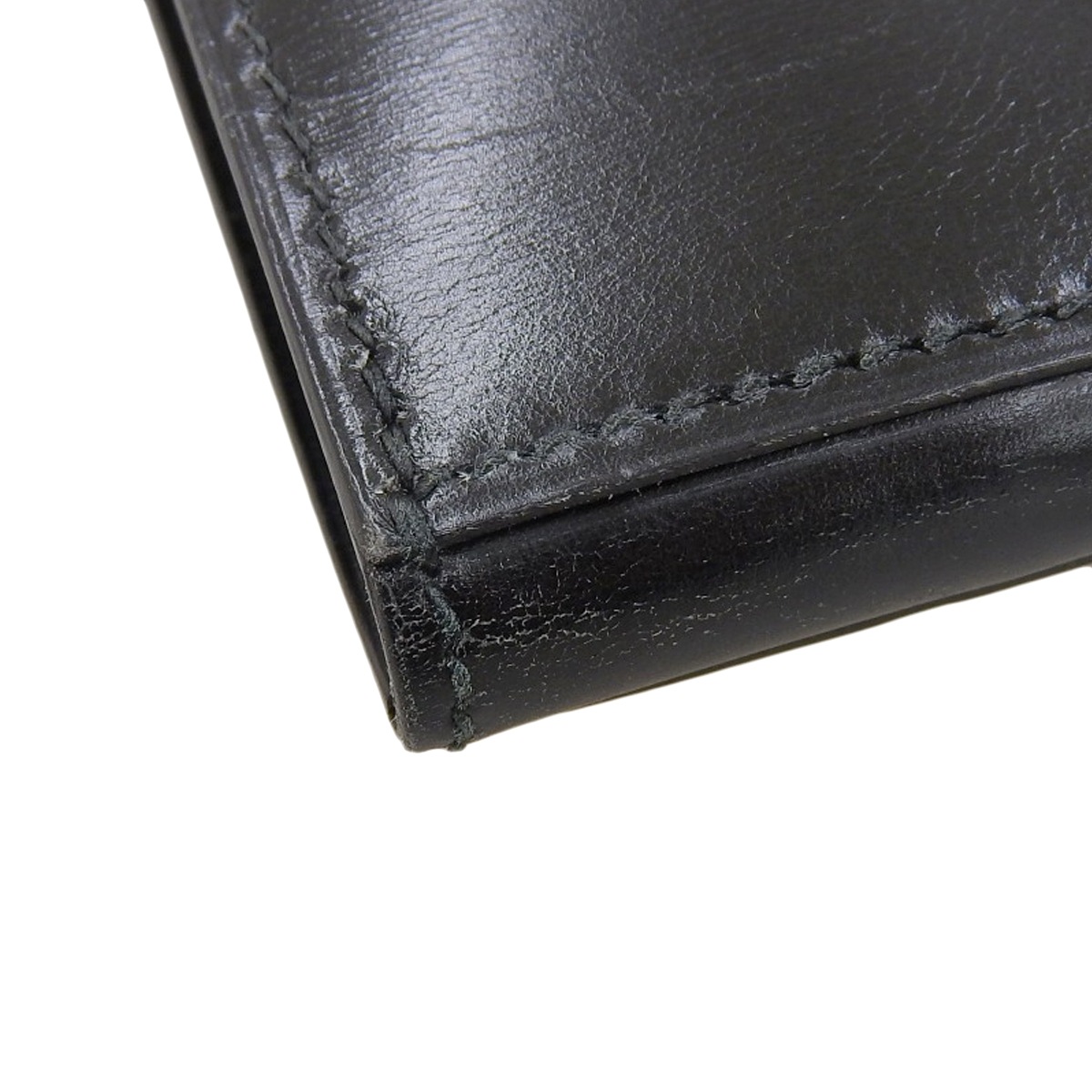 エルメス HERMES ファコGM35 クラッチバッグ セカンドバッグ カーフ ボックスカーフ ブラック メンズ レディース 〇N刻印 ヴィンテージ 4254