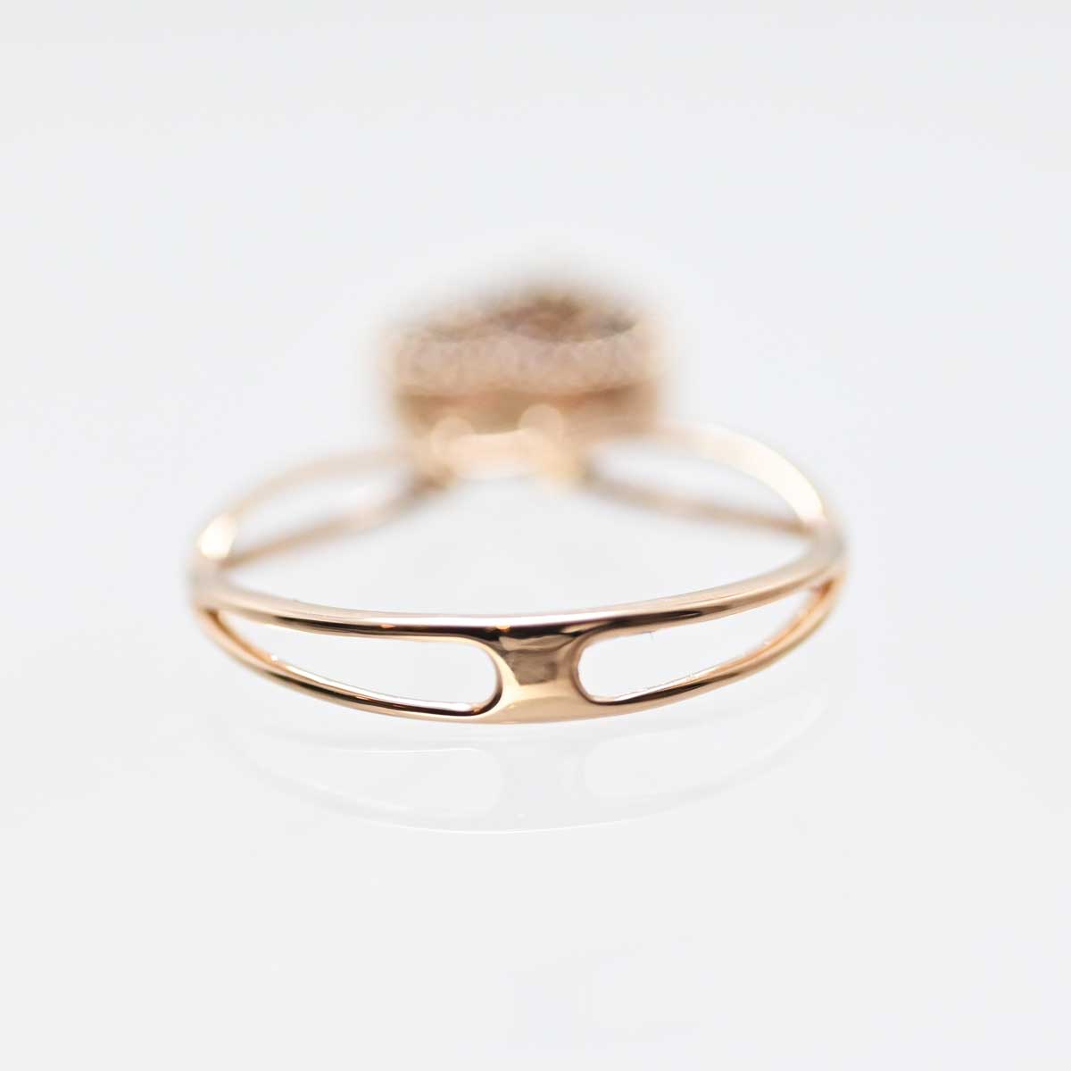 750PG ピンクゴールド サファイア0.20ct ルビー0.20ct ハートリング 13号 レディース 3110