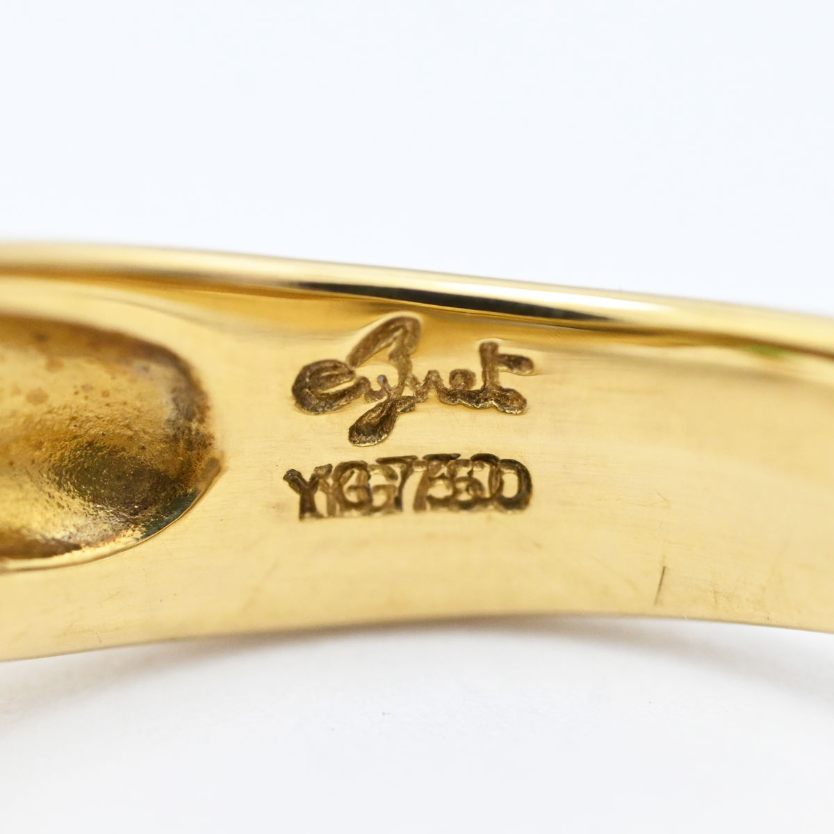 ジュネ K18YG イエローゴールド ガーネット0.96ct ダイヤ 0.35ct リング 10.5号　レディース  3400