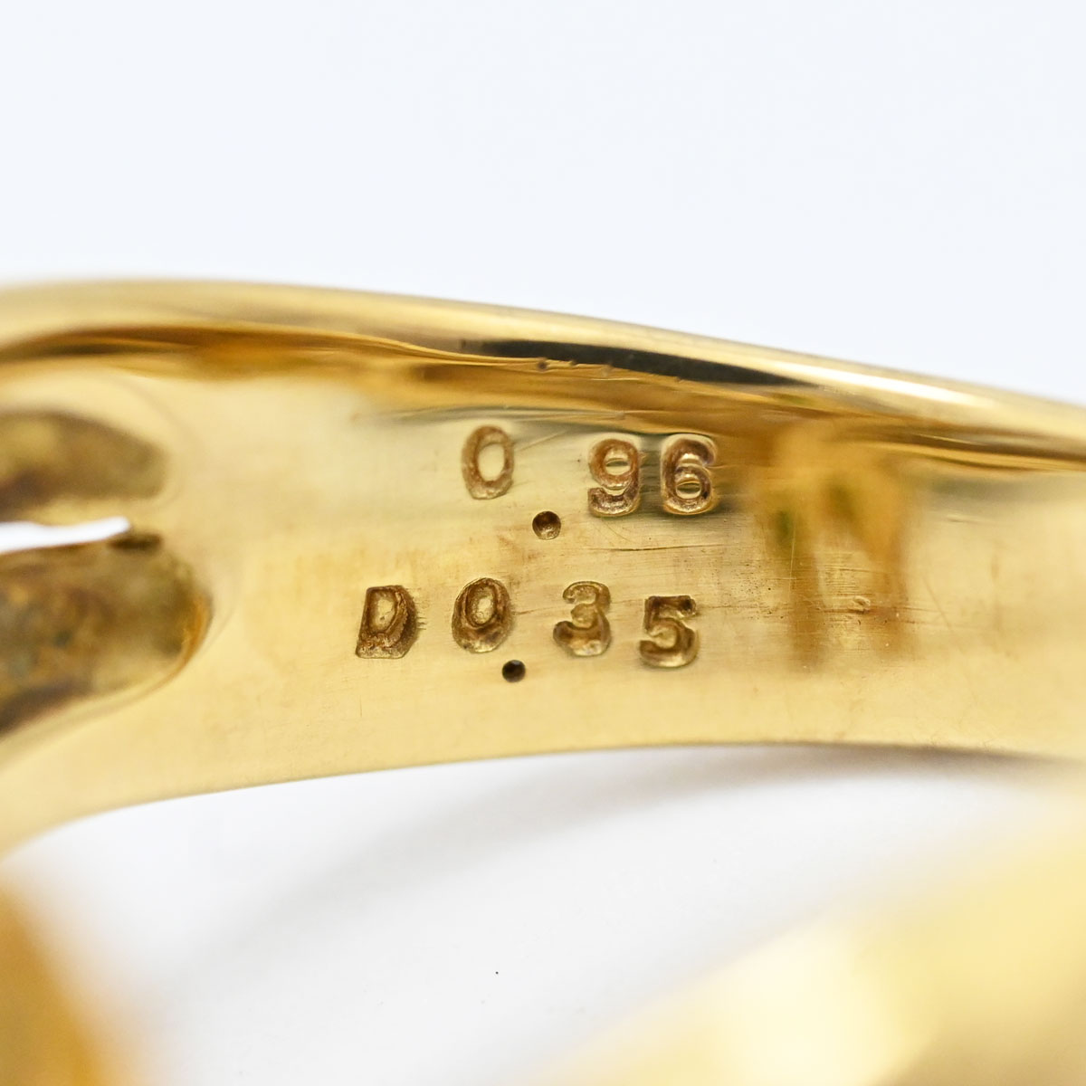 ジュネ K18YG イエローゴールド ガーネット0.96ct ダイヤ 0.35ct リング 10.5号　レディース  3400