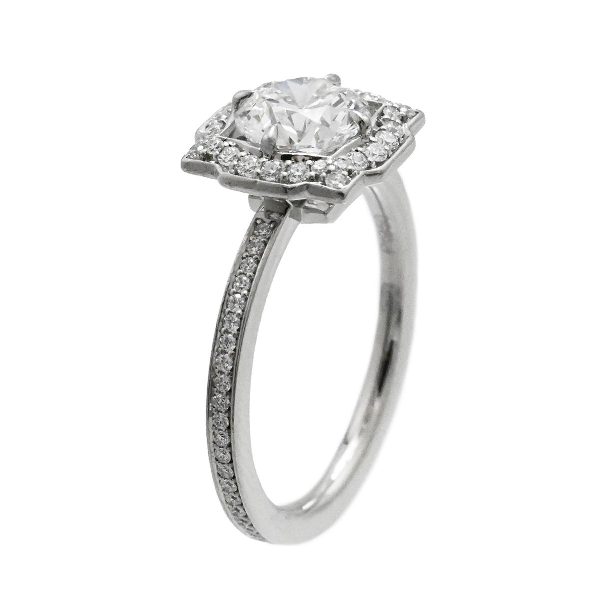 ハリーウィンストン HARRY WINSTON HW Ｐt950 ダイヤ0.73ct ベルエンゲージメント ソリテールリング ダイヤリング サイズ5号 レディース 3672