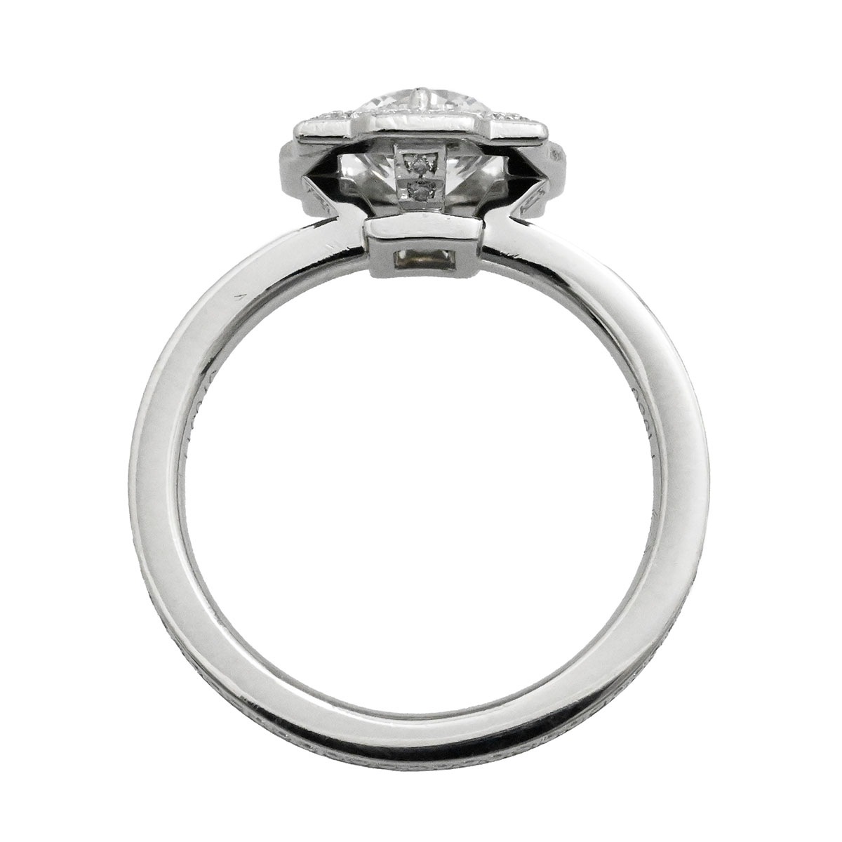 ハリーウィンストン HARRY WINSTON HW Ｐt950 ダイヤ0.73ct ベルエンゲージメント ソリテールリング ダイヤリング サイズ5号 レディース 3672