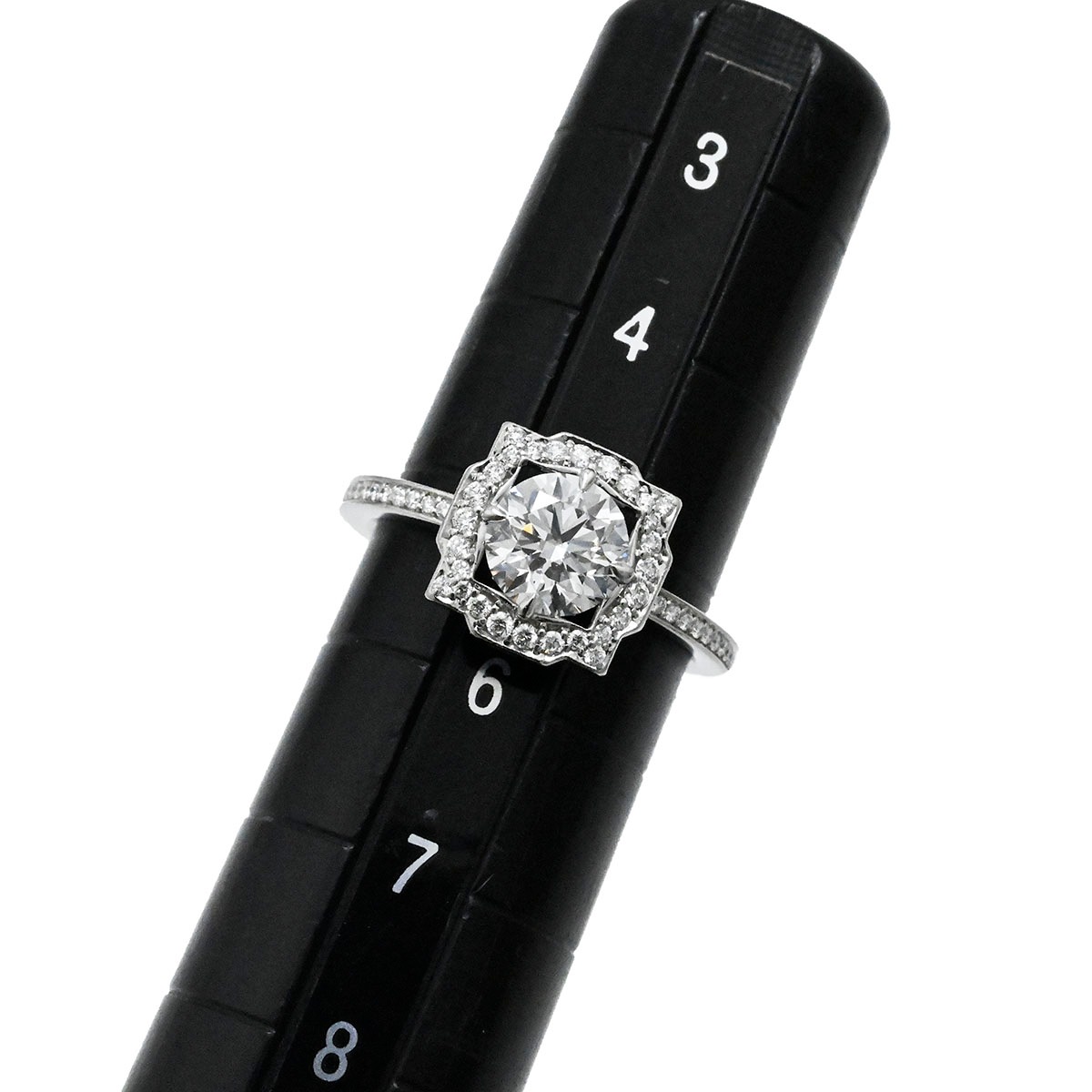 ハリーウィンストン HARRY WINSTON HW Ｐt950 ダイヤ0.73ct ベルエンゲージメント ソリテールリング ダイヤリング サイズ5号 レディース 3672