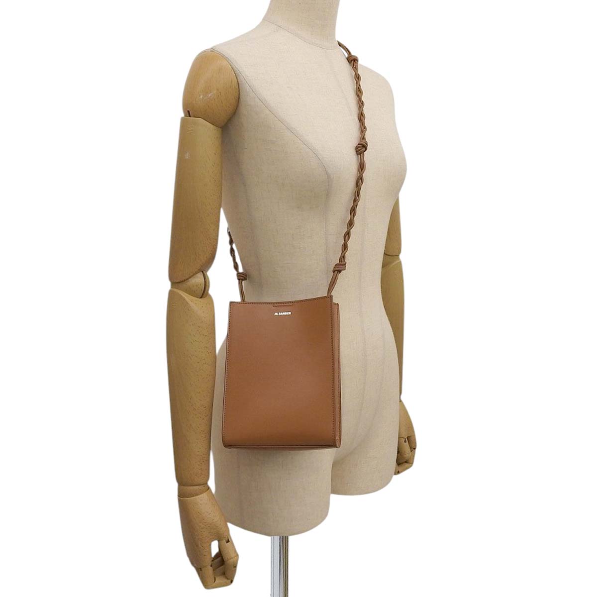 ジルサンダー JIL SANDER タングルスモール ショルダーバッグ 斜め掛け レザー キャメル レディース 4632