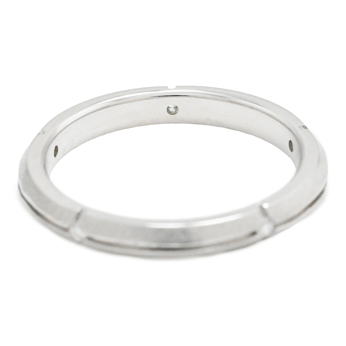 ティファニー TIFFANY & Co. 750WG K18WG ホワイトゴールド ストリーメリカ ダイヤ5P 9号 レディース  3903