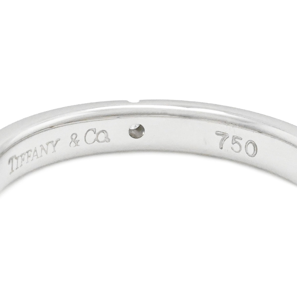 ティファニー TIFFANY & Co. 750WG K18WG ホワイトゴールド ストリーメリカ ダイヤ5P 9号 レディース  3903