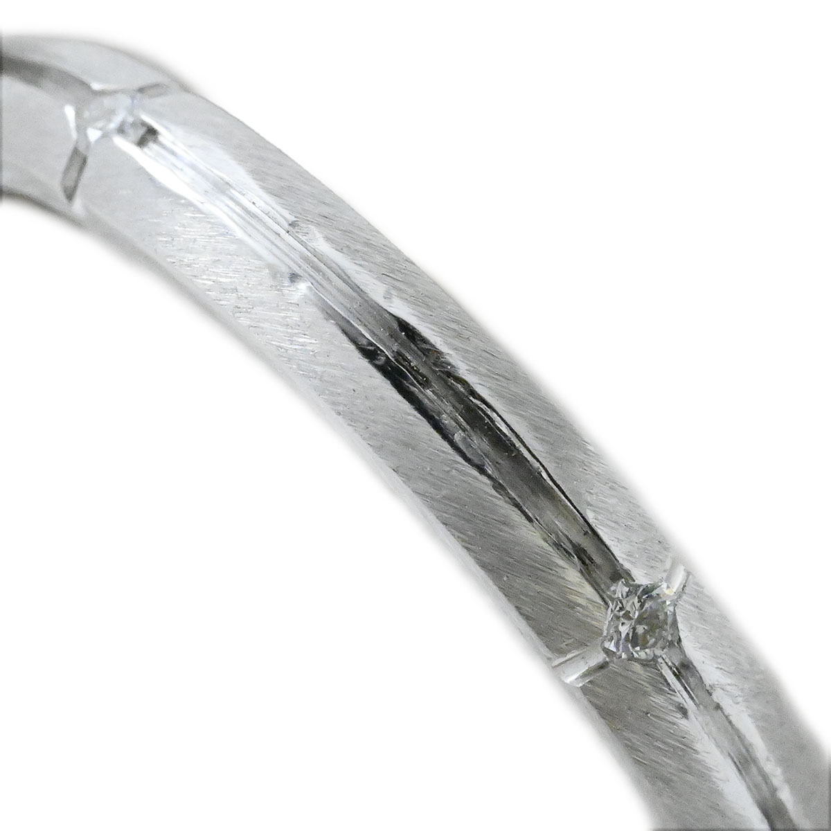 ティファニー TIFFANY & Co. 750WG K18WG ホワイトゴールド ストリーメリカ ダイヤ5P 9号 レディース  3903