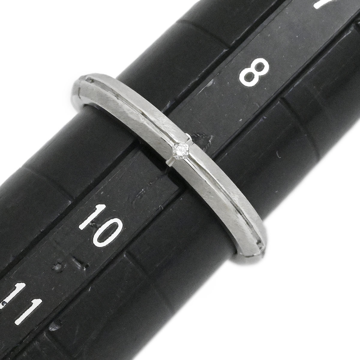 ティファニー TIFFANY & Co. 750WG K18WG ホワイトゴールド ストリーメリカ ダイヤ5P 9号 レディース  3903