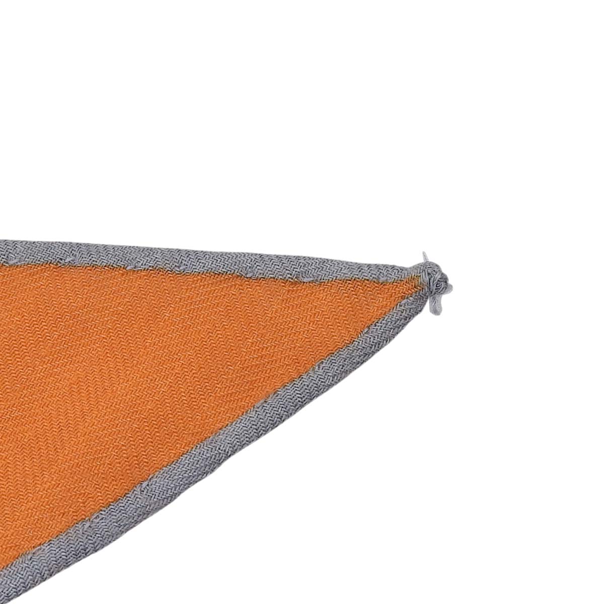 エルメス HERMES ロサンジュ GM スカーフ カシミヤ シルク混 オレンジ グレー レディース 4721