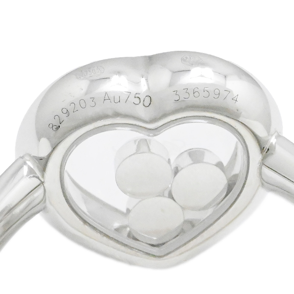 ショパール CHOPARD 750WG ホワイトゴールド ハッピーダイヤモンドlリング ダイヤ3P サイズ51 レディース  2015