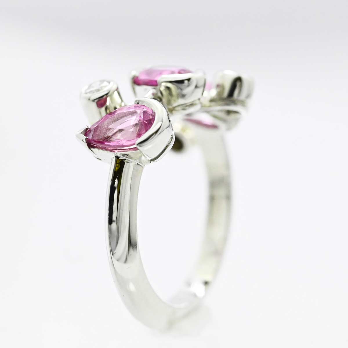 カルティエ CARTIER PT950 プラチナ メリメロリング ピンクサファイア