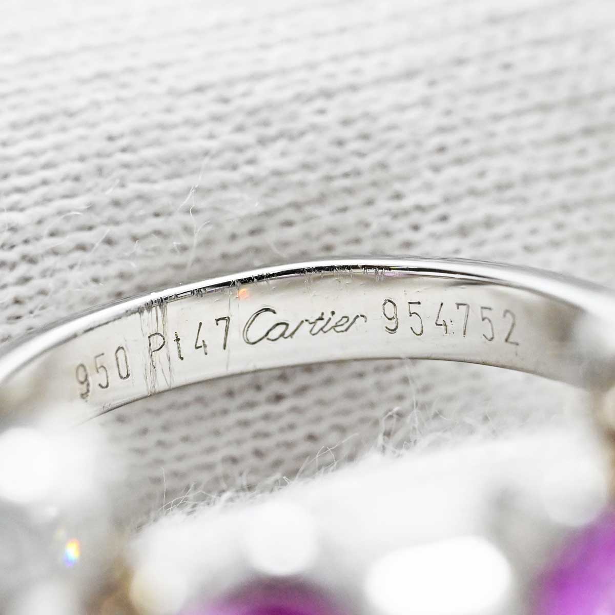 カルティエ メリメロ デリス マルチカラー リング 49 Pt950 3774 楽天