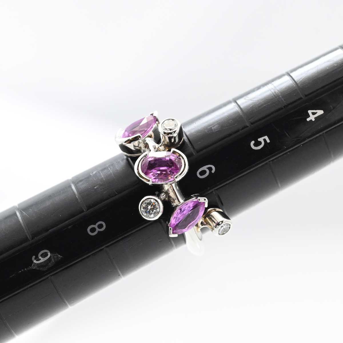 カルティエ CARTIER PT950 プラチナ メリメロリング ピンクサファイア