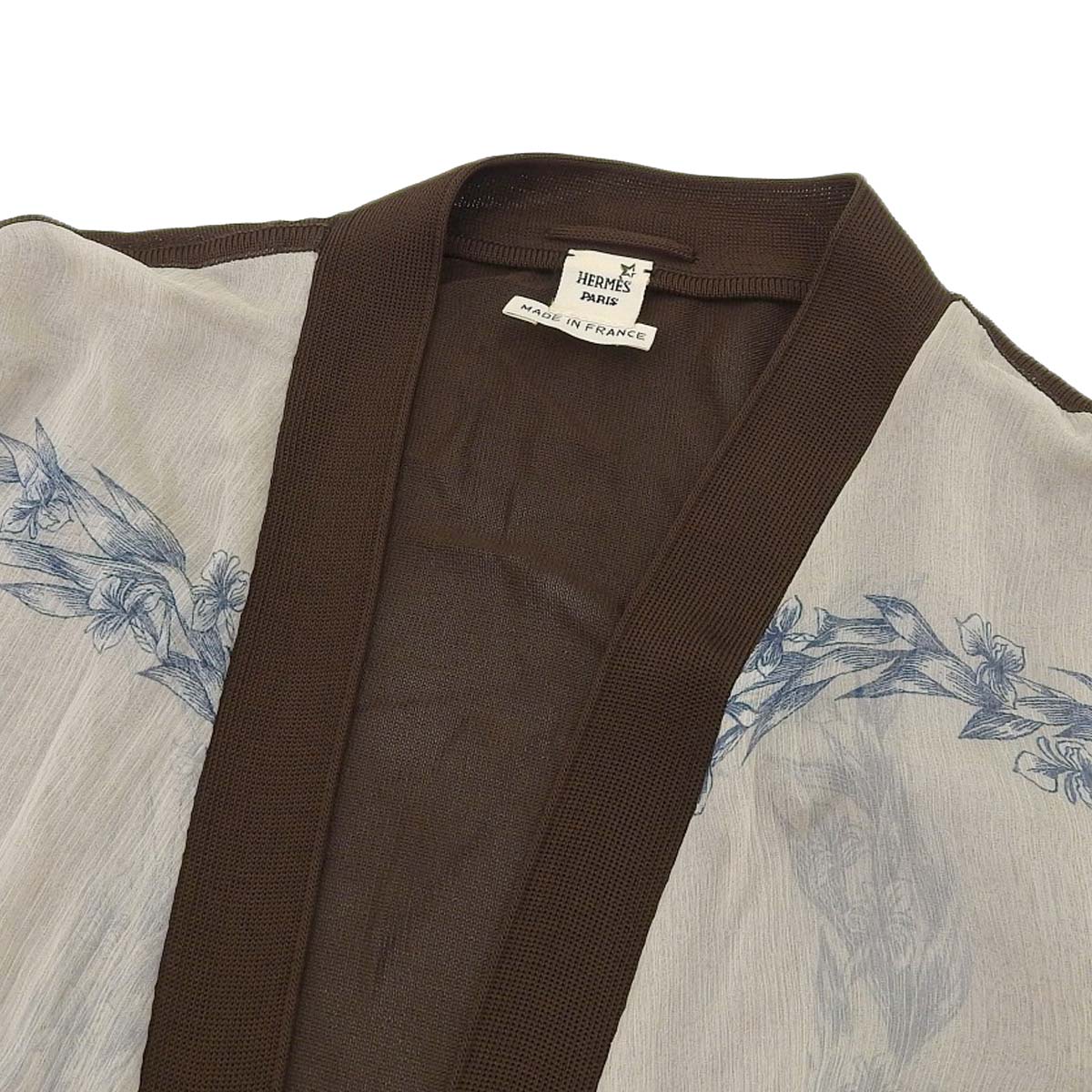エルメス HERMES ビンテージ ドライバーズニット カーディガン ブラウン エルメス HERMES ビンテージ ドライバーズニット カーディガン ブラウン